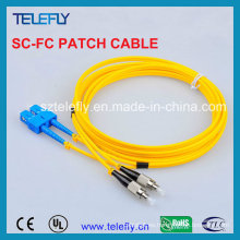 Cable de fibra óptica SC-FC de un solo modo